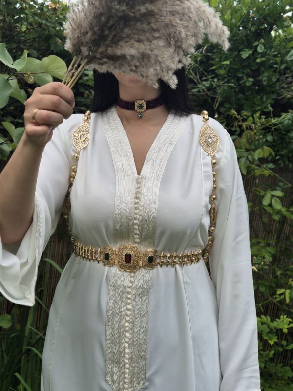 caftan blanc ( taille unique) – Image 3
