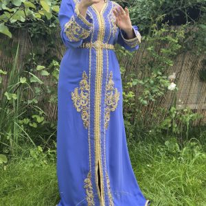 caftan marocain bleu