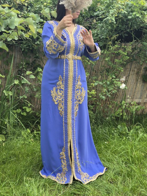 caftan marocain bleu