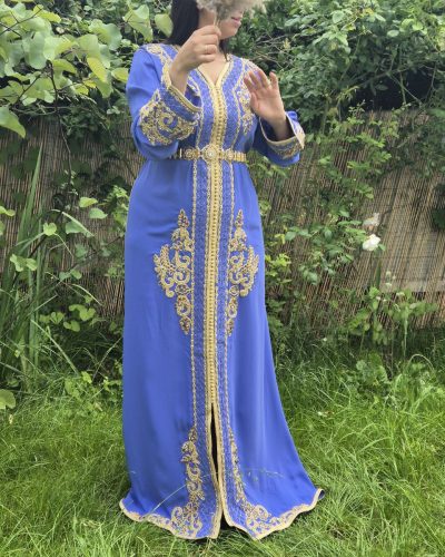 caftan marocain bleu